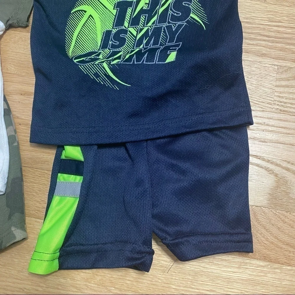 18 mos Boy Outfit Bundle Dinosaur Sports Summer Shorts
